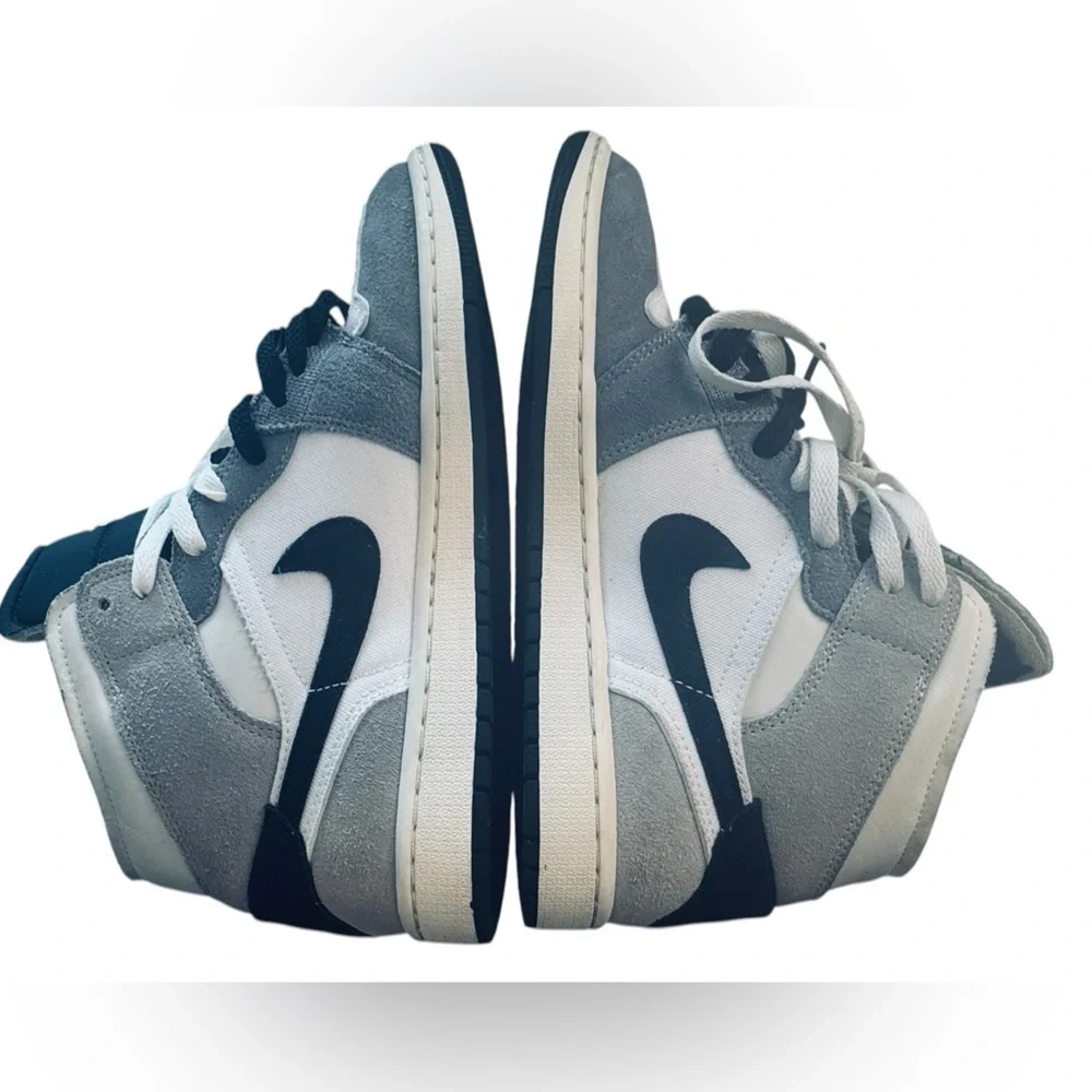 Nike Air Jordan 1 Mid DZ4136-002 Black White Grey Size 8.5 Men